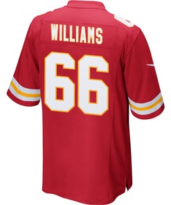 Brandon Williams 66 Kansas City Chiefs Super Bowl LVII Champions 3 Stars Men Game Jersey - Red