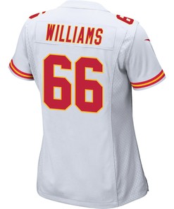 Brandon Williams 66 Kansas City Chiefs Super Bowl LVII Champions 3 Stars Women Game Jersey - White