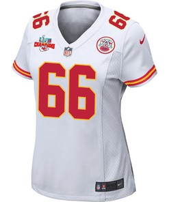 Brandon Williams 66 Kansas City Chiefs Super Bowl LVII Champions 3 Stars Women Game Jersey - White