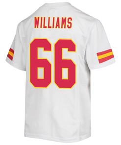 Brandon Williams 66 Kansas City Chiefs Super Bowl LVII Champions 3 Stars Youth Game Jersey - White