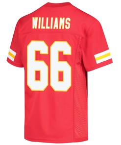Brandon Williams 66 Kansas City Chiefs Super Bowl LVII Champions Youth Game Jersey - Red
