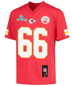 Brandon Williams 66 Kansas City Chiefs Super Bowl LVII Champions Youth Game Jersey - Red