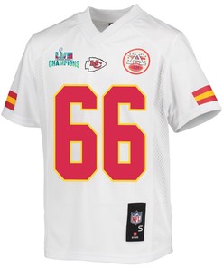 Brandon Williams 66 Kansas City Chiefs Super Bowl LVII Champions Youth Game Jersey - White