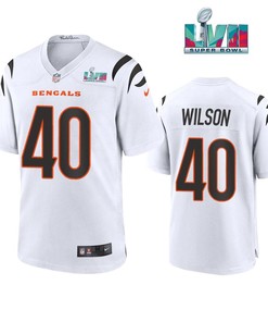 Brandon Wilson 40 Cincinnati Bengals Super Bowl LVII Men Game Jersey- White