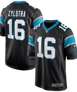 Brandon Zylstra Carolina Panthers Game Jersey - Black Nfl