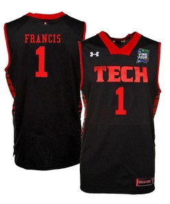 Brandone Francis 1 Texas Tech Red Raiders Basketball Jersey Black
