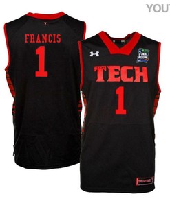 Brandone Francis 1 Texas Tech Red Raiders Basketball Youth Jersey - Black