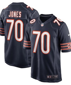 Braxton Jones Chicago Bears Game Player Jersey - Navy