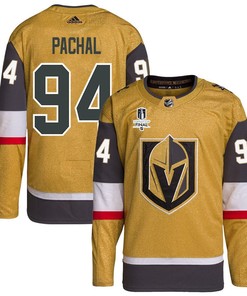 Brayden Pachal 94 Vegas Golden Knights Stanley Cup 2023 Final Patch Home Breakaway Men Jersey - Gold