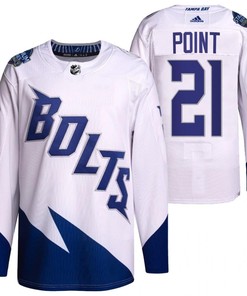 Brayden Point 2022 Stadium Series Lightning 21 White Primegreen Jersey Jersey