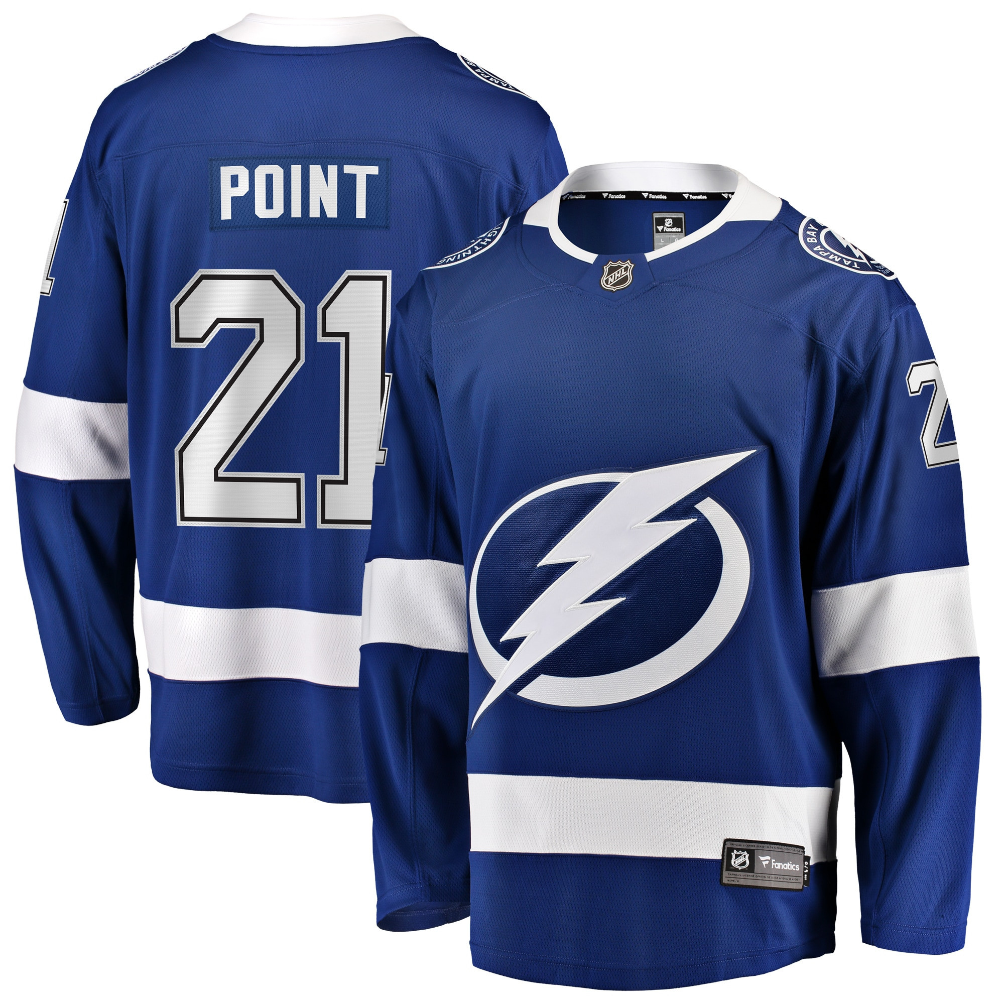 Brayden Point Tampa Bay Lightning Fanatics Branded Home Premier Breakaway Player Jersey - Blue Nhl