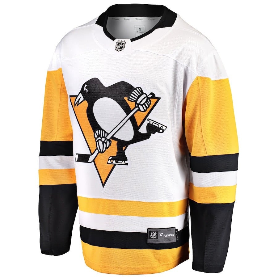 Brayden Yager #29 Pittsburgh Penguins 2023 NHL Draft Away Men Jersey - White/Yellow