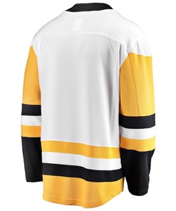 Brayden Yager #29 Pittsburgh Penguins 2023 NHL Draft Away Men Jersey - White/Yellow