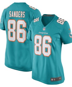 Braylon Sanders Miami Dolphins Women's Game Player Jersey - Aqua