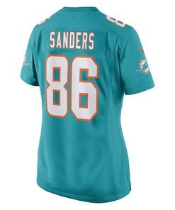 Braylon Sanders Miami Dolphins Women's Game Player Jersey - Aqua