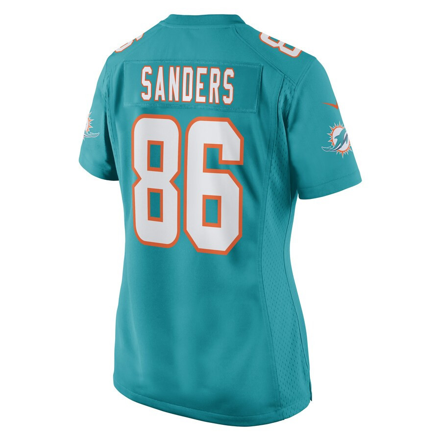 Braylon Sanders Miami Dolphins Women's Game Player Jersey - Aqua