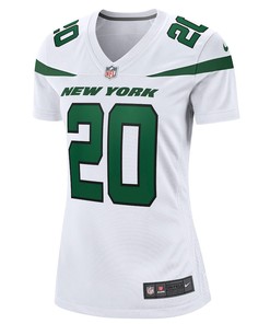 Breece Hall 20 New York Jets Women's Away Game Player Jersey - White
