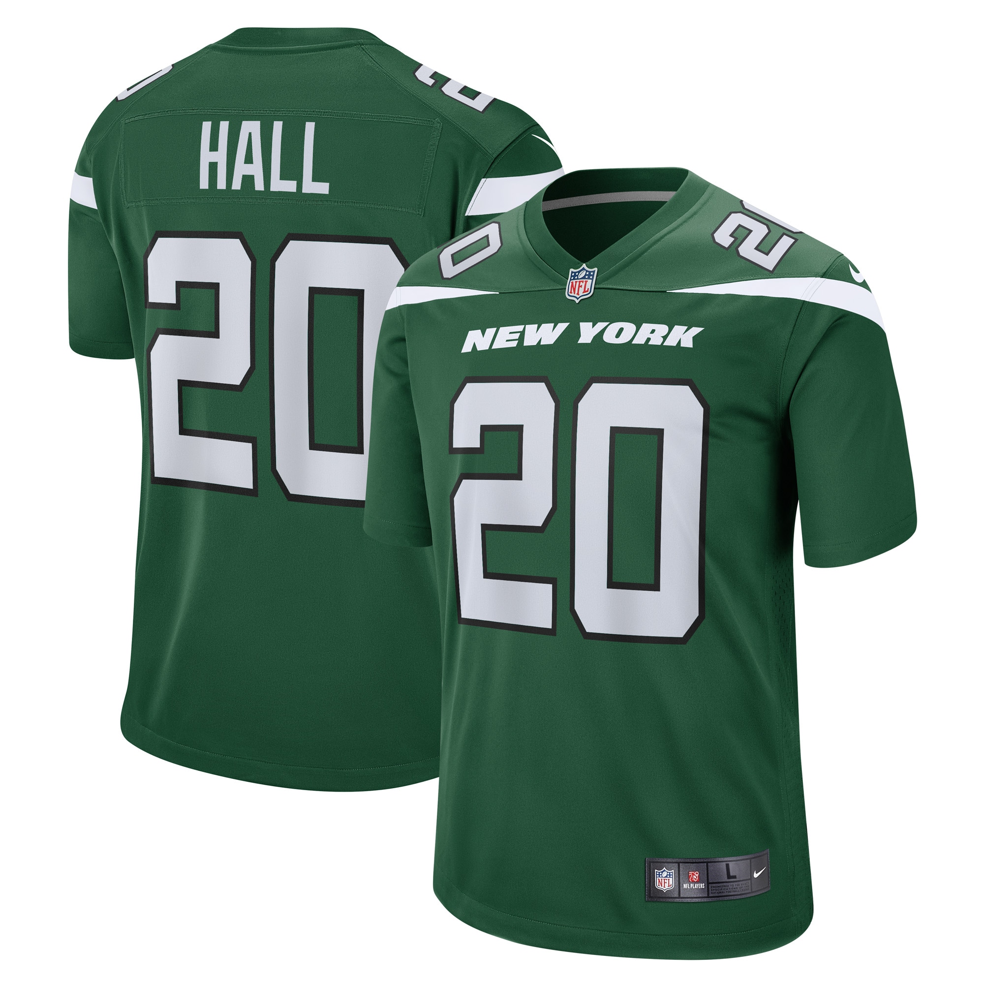 Breece Hall New York Jets 2022 Nfl Draft Pick Player Game Jersey - Gotham Green