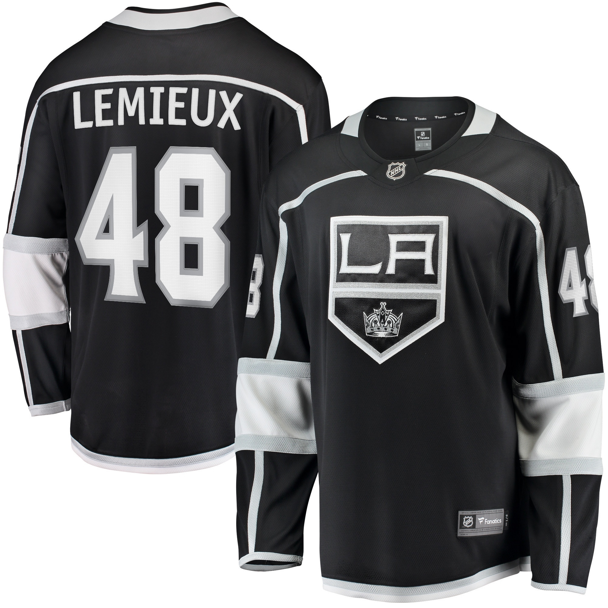 Brendan Lemieux Los Angeles Kings Fanatics Branded 2017/18 Home Breakaway Replica Jersey - Black Nhl