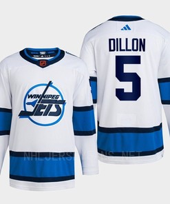 Brenden Dillon 5 Reverse Retro 2.0 2022 Winnipeg Jets White Jersey Primegreen