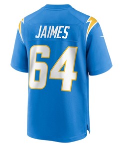 Brenden Jaimes 64 Los Angeles Chargers Game Jersey - Powder Blue
