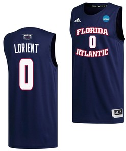 Brenen Lorient 0 FAU Owls 2023 March Madness Basketball Men Jersey- Navy