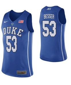 Brennan Besser 53 Duke Blue Devils Elite Basketball Men Jersey - Blue