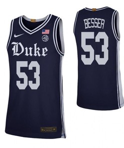 Brennan Besser 53 Duke Blue Devils Elite Basketball Men Jersey - Navy