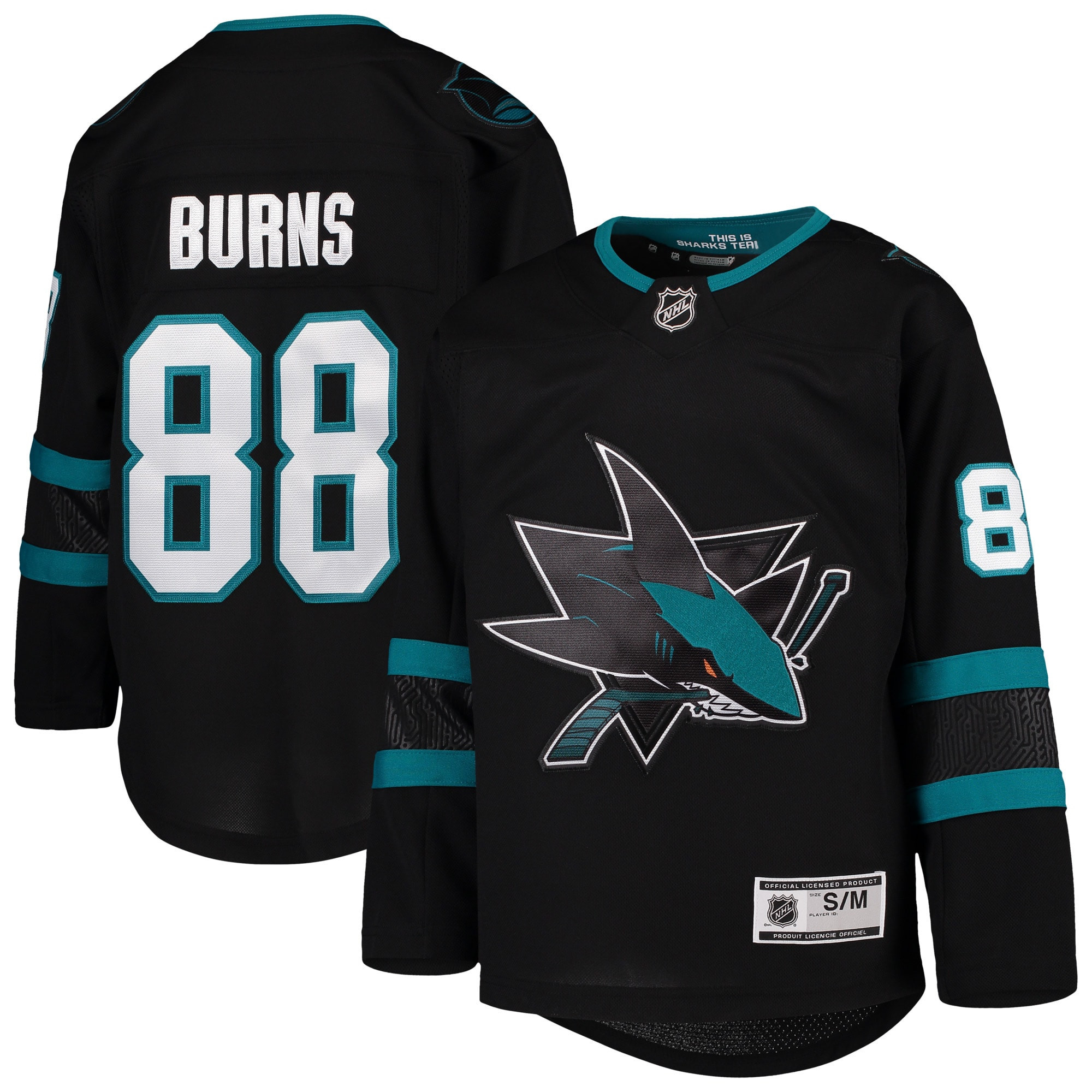 Brent Burns San Jose Sharks Alternate Premier Player Jersey - Black Nhl