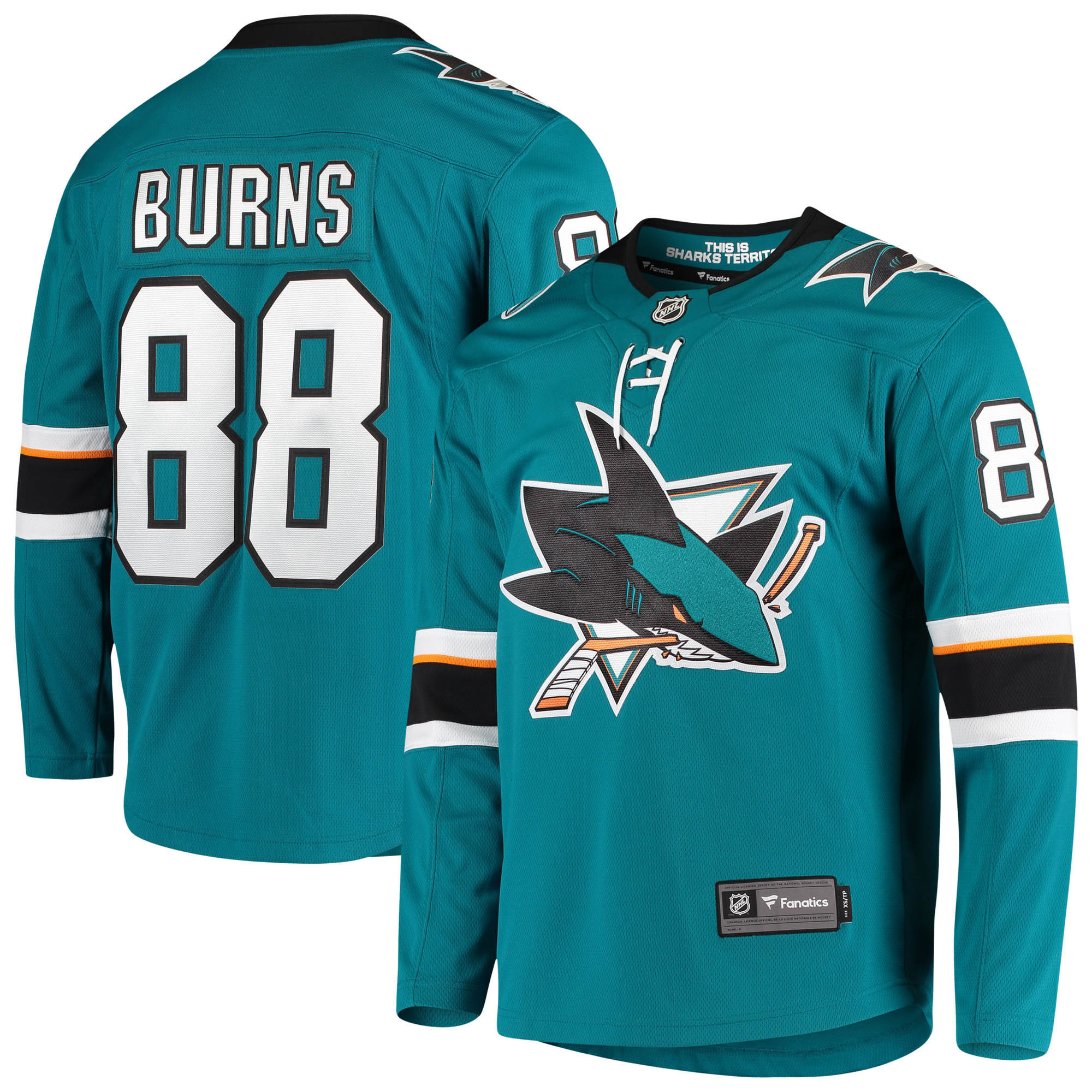 Brent Burns San Jose Sharks Fanatics Branded Home Breakaway Jersey - Teal Nhl