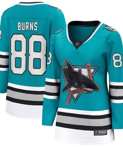 Brent Burns San Jose Sharks Fanatics Branded Womens 30th Anniversary Premier Breakaway Player Jersey - Teal Nhl