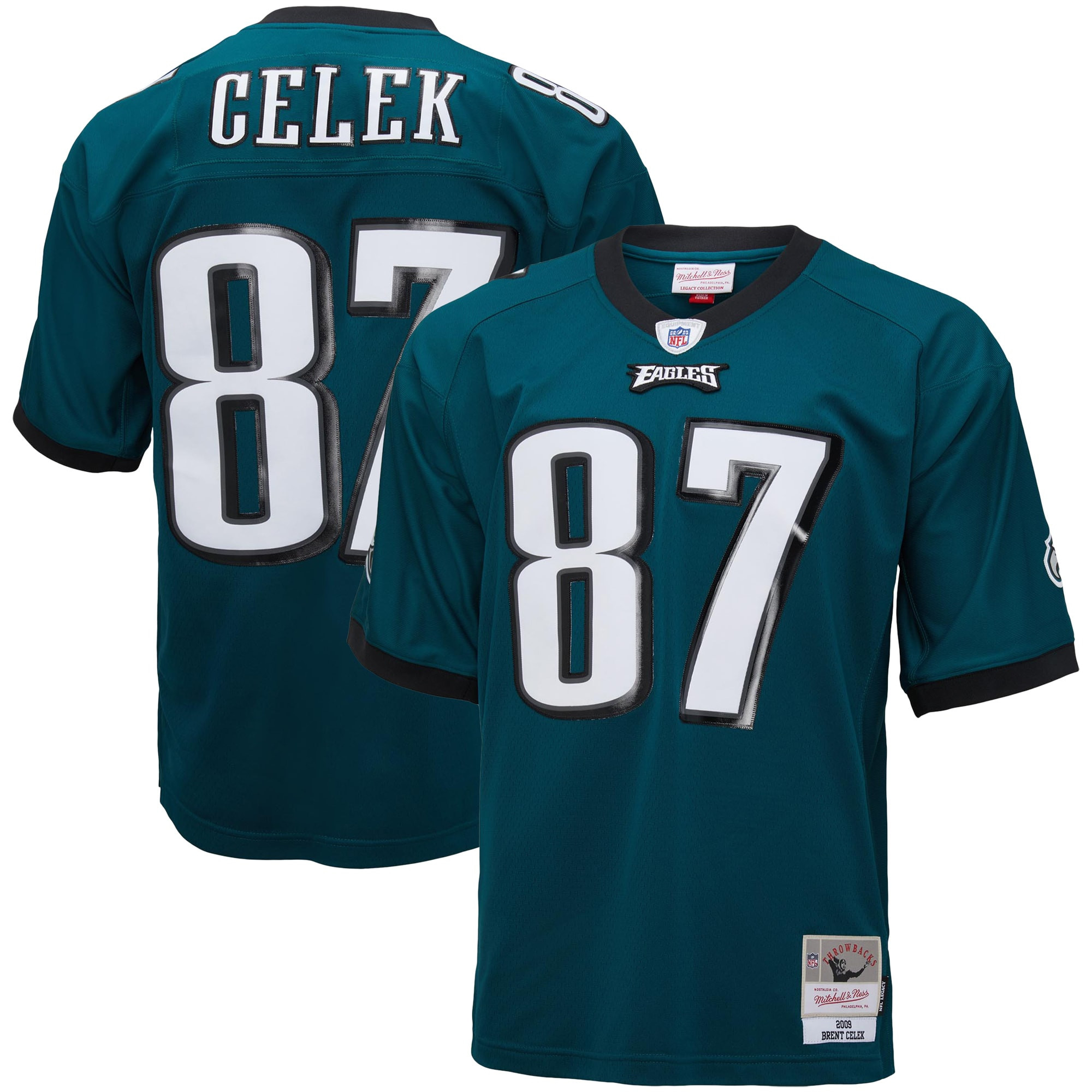 Brent Celek Philadelphia Eagles Mitchell & Ness 2009 Legacy Replica Jersey - Midnight Green Nfl