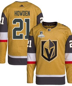 Brett Howden 21 Vegas Golden Knights Stanley Cup 2023 Champions Patch Home Breakaway Men Jersey - Gold