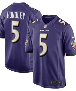 Brett Hundley 5 Baltimore Ravens Home Game Player Jersey - Purple