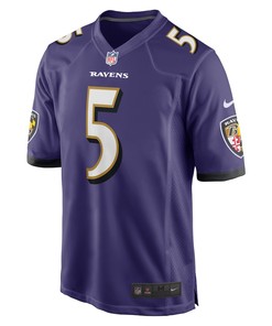 Brett Hundley 5 Baltimore Ravens Home Game Player Jersey - Purple