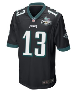 Brett Kern 13 Philadelphia Eagles Super Bowl LVII Champions 2 Stars Men Game Jersey - Black