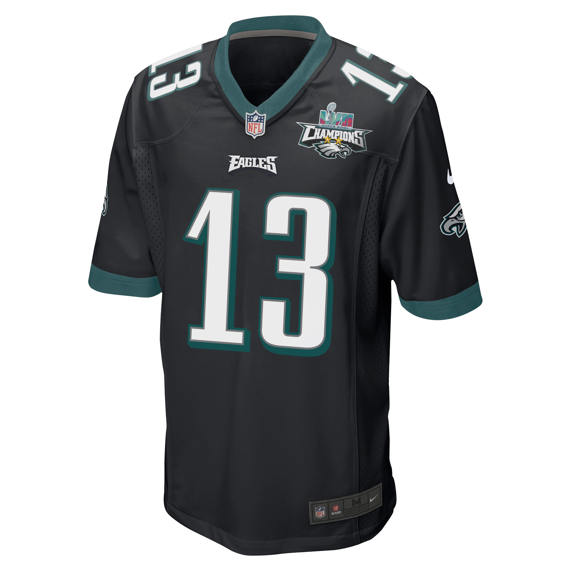Brett Kern 13 Philadelphia Eagles Super Bowl LVII Champions 2 Stars Men Game Jersey - Black