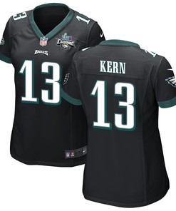 Brett Kern 13 Philadelphia Eagles Super Bowl LVII Champions 2 Stars Women Game Jersey - Black