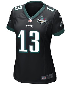 Brett Kern 13 Philadelphia Eagles Super Bowl LVII Champions 2 Stars Women Game Jersey - Black