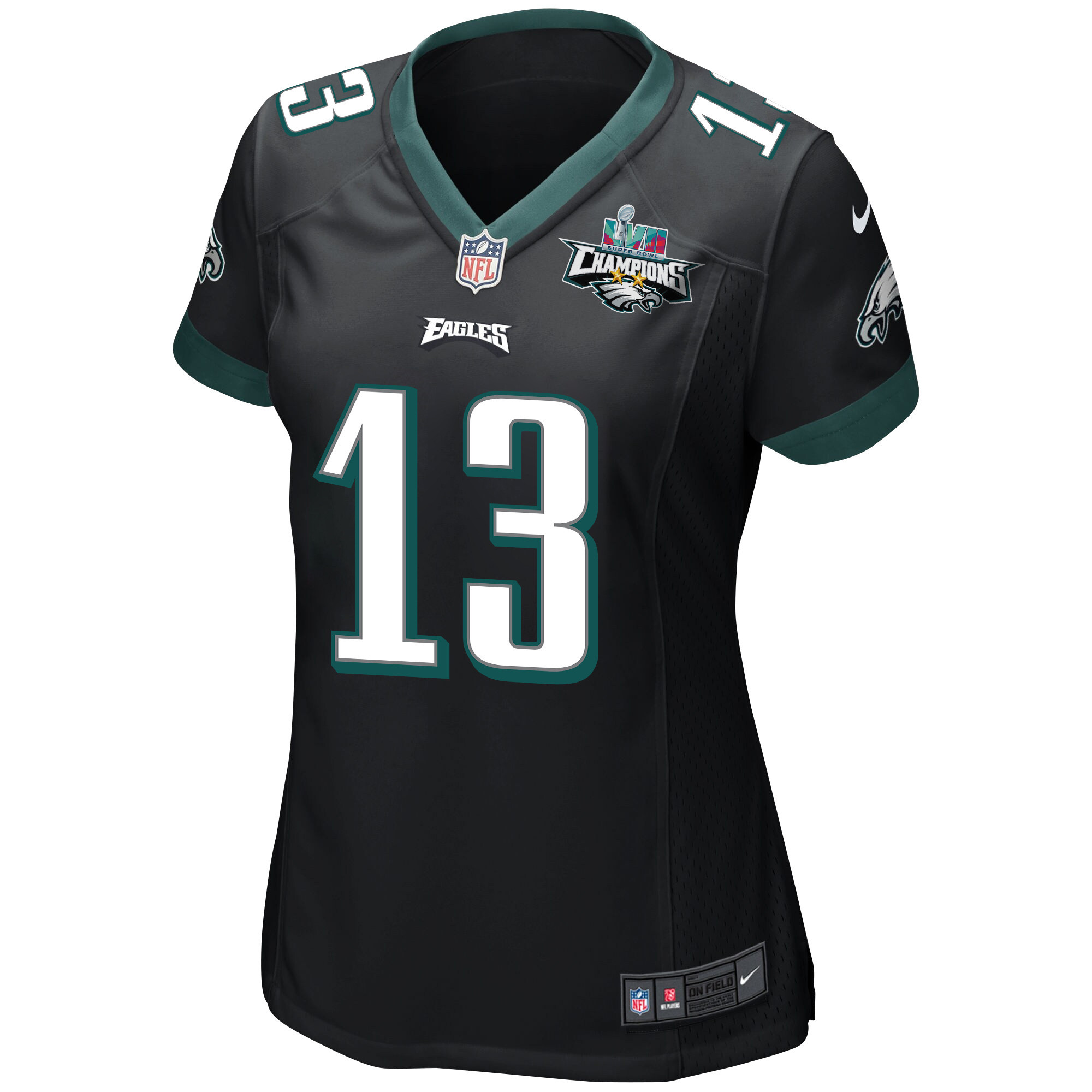 Brett Kern 13 Philadelphia Eagles Super Bowl LVII Champions 2 Stars Women Game Jersey - Black