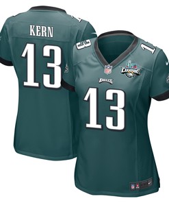 Brett Kern 13 Philadelphia Eagles Super Bowl LVII Champions 2 Stars Women Game Jersey - Midnight Green