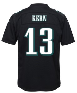 Brett Kern 13 Philadelphia Eagles Super Bowl LVII Champions 2 Stars Youth Game Jersey - Black