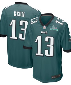 Brett Kern 13 Philadelphia Eagles Super Bowl LVII Champions Men Game Jersey - Midnight Green