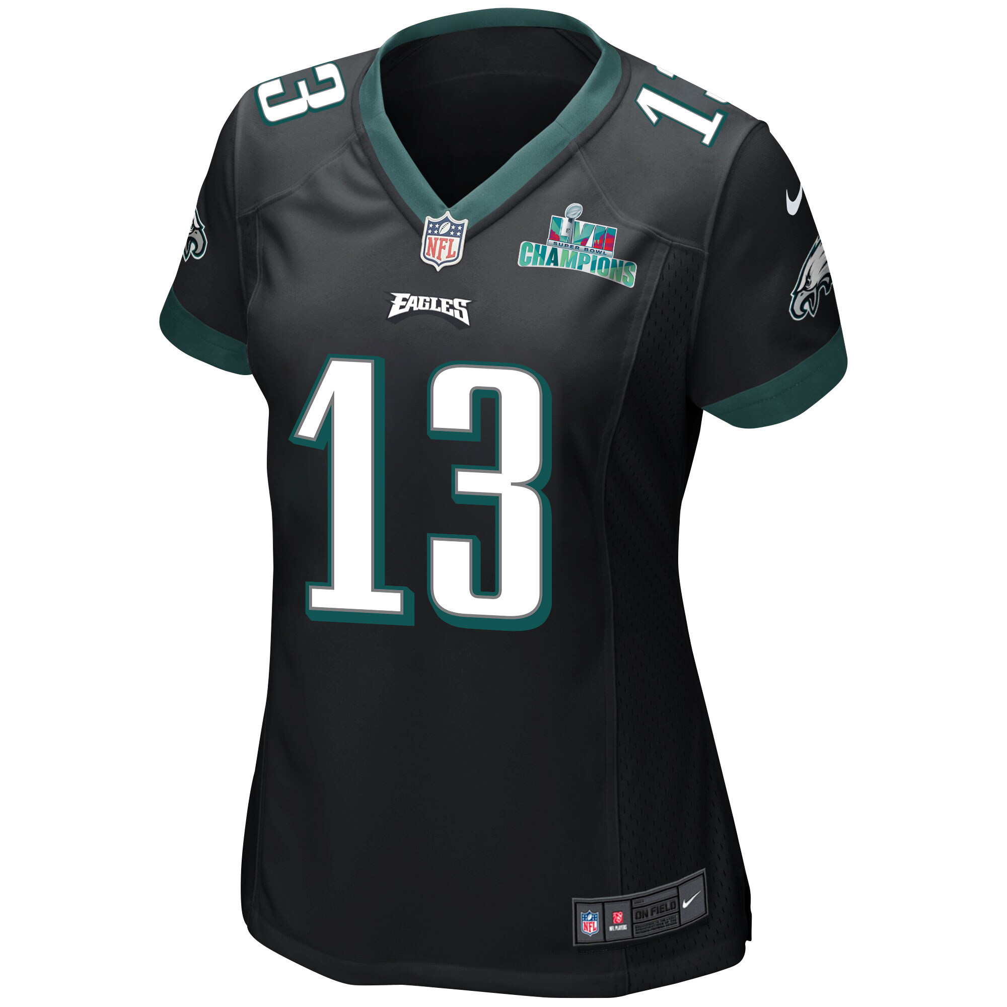 Brett Kern 13 Philadelphia Eagles Super Bowl LVII Champions Women Game Jersey - Black