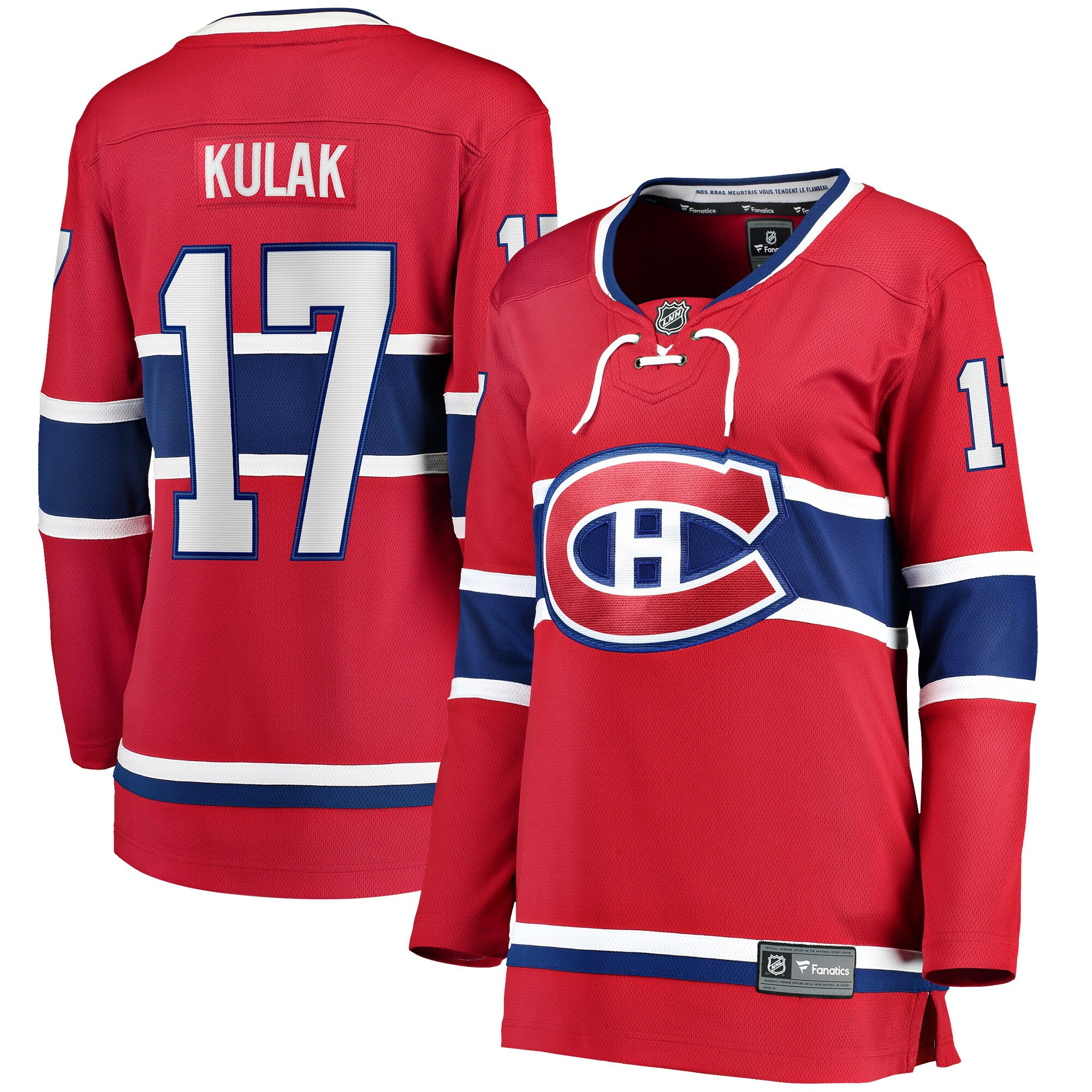 Brett Kulak Montreal Canadiens Fanatics Branded Womens Home Breakaway Player Jersey - Red Nhl