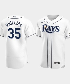 Brett Phillips 35 Tampa Bay Rays White Home Jersey