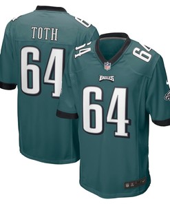 Brett Toth 64 Philadelphia Eagles Game Jersey - Midnight Green