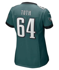 Brett Toth 64 Philadelphia Eagles Women's Game Jersey - Midnight Green