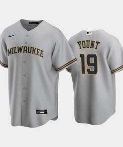 Brewers 19 Robin Yount Road Gray Jersey
