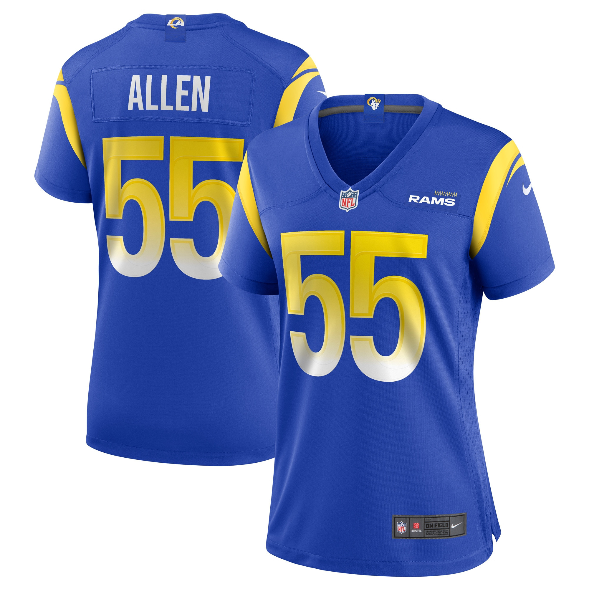 Brian Allen Los Angeles Rams Womens Game Jersey - Royal Nfl